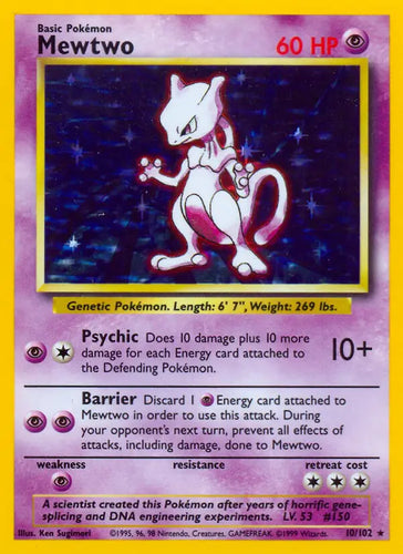 Mewtwo Holo - 10/102 - NM
