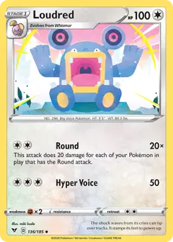 Loudred - 136/185 - NM