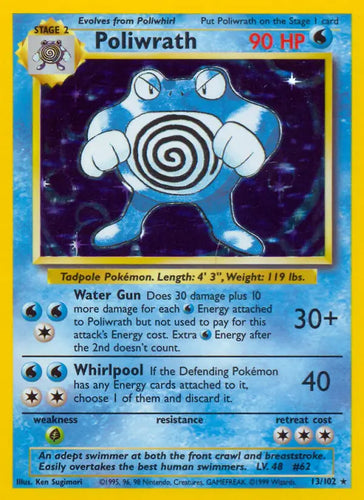 Poliwrath Holo - 13/102 - LP