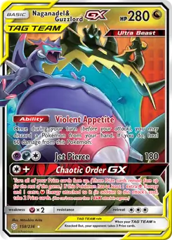 Naganadel & Guzzlord Gx Tag Team - 158/236 - NM