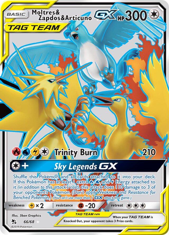 Moltres & Zapdos & Articulo GX - 66/68 - NM
