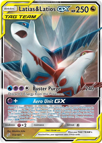 Latias & Latios GX - 113/181 - NM