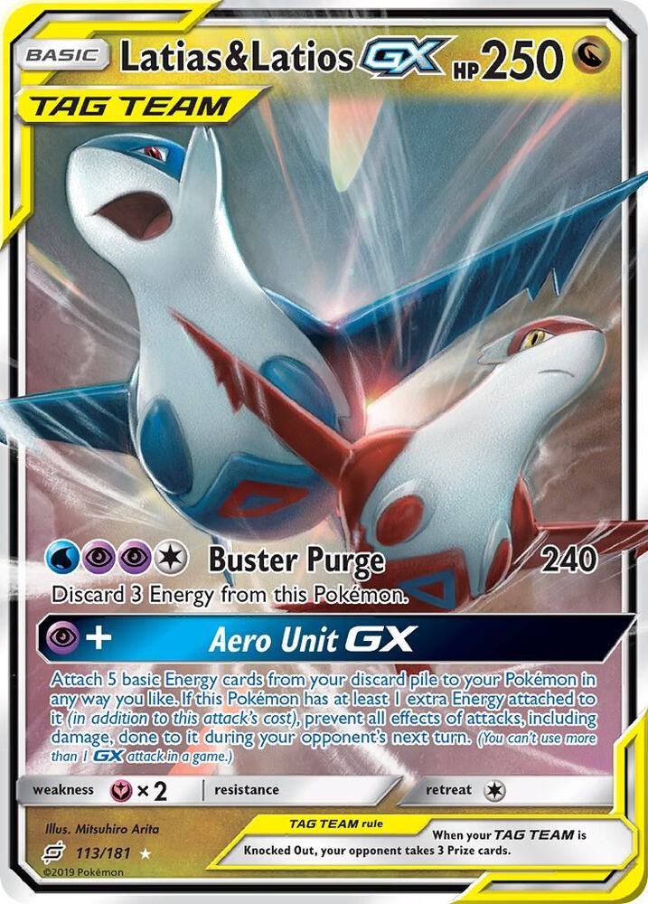 Latias & Latios GX - 113/181 - NM