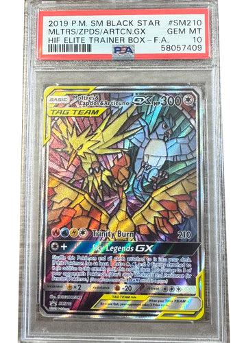 Moltres & Zapdos & Articuno GX - SM210 - PSA 10