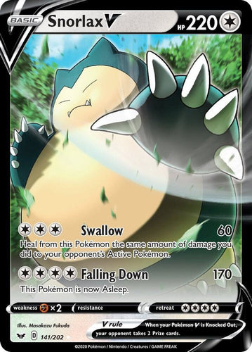 Snorlax V - 141/202 - NM