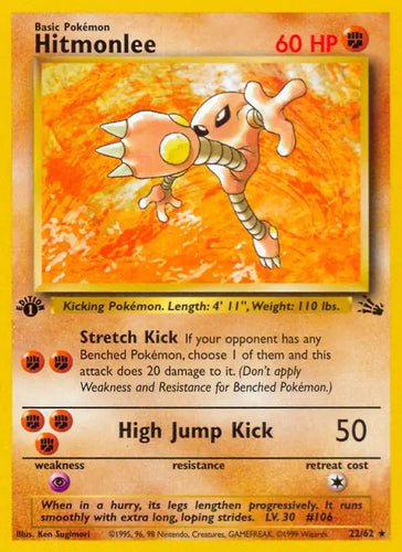 Hitmonlee 1st Edition - 22/62 - NM