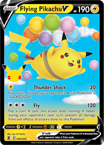 Flying Pikachu V - 006/025 - NM