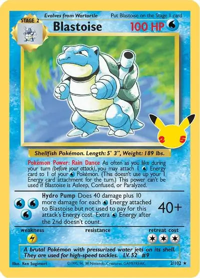 Blastoise (Celebration) - 2/102 - NM