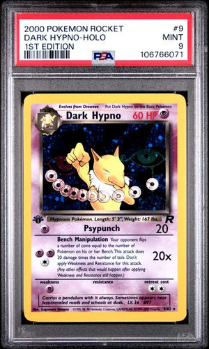 Dark Hypno-Holo 1st Edition - 9/82 - PSA 9