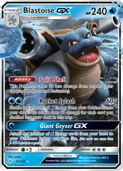 Blastoise GX - 35/214 - NM
