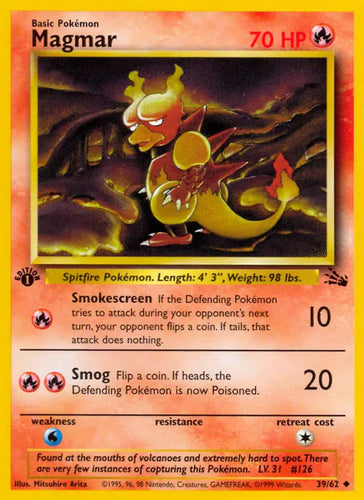 Magmar 1st Edition - 39/62 - NM