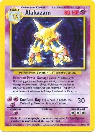 Alakazam Base Set Holo - 1/102 - LP