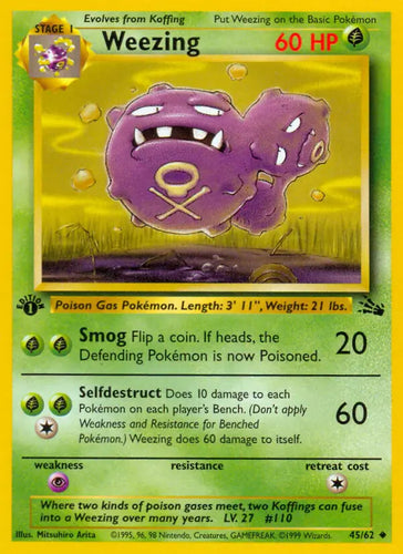 Weezing 1st Edition - 45/62 - NM