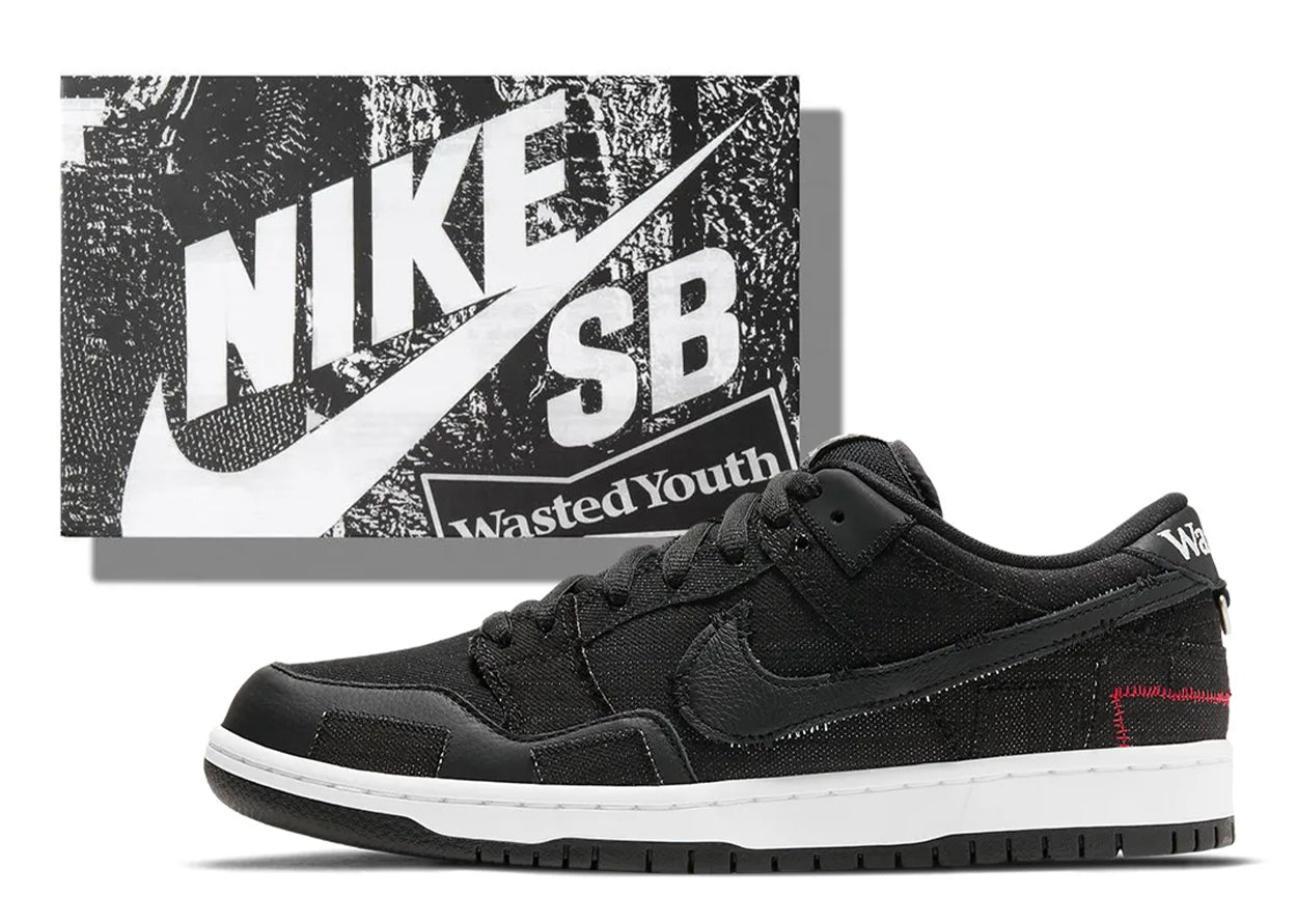 WastedYouth × NikeSB DunkLow Special Box Nike Sb Dunk Low Pro X Wasted Youth Black Denim Special Box