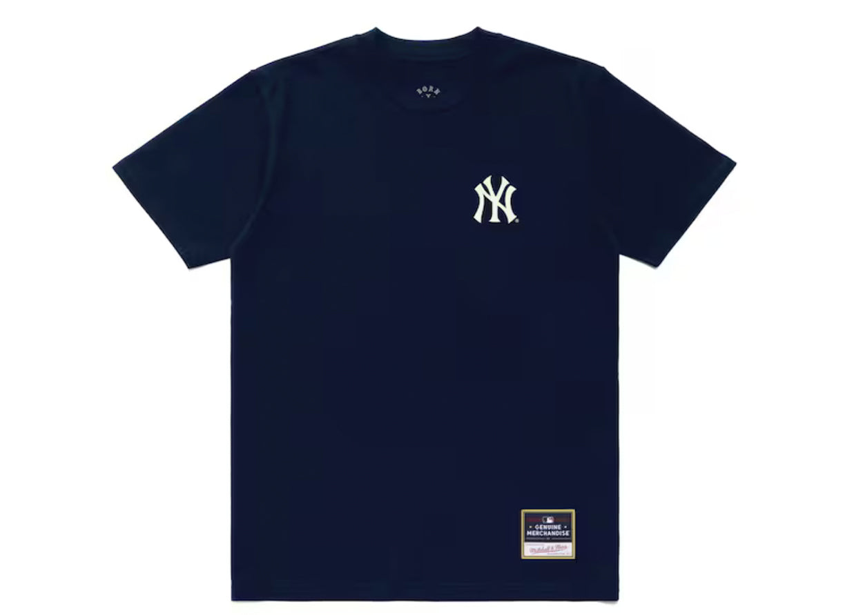 New York Yankees Mitchell & Ness Navy Born X Raised in New York Rocker T-Shirt
