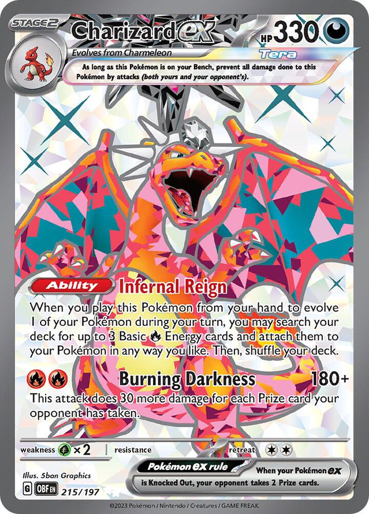 Charizard ex - 215/197 - NM