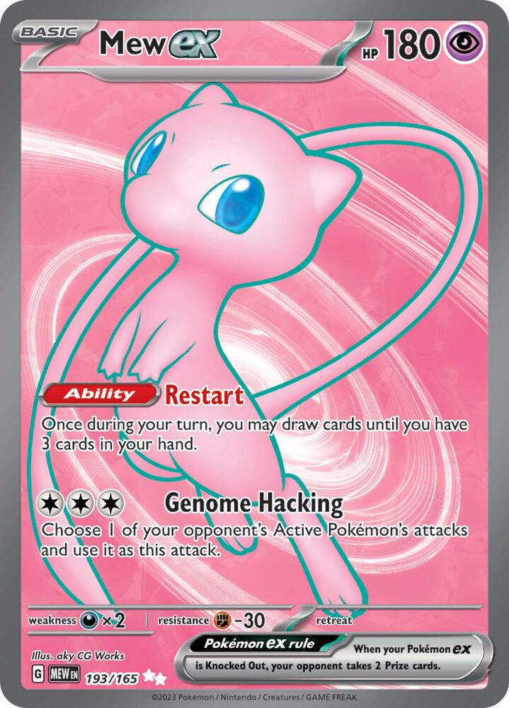 Mew ex - 193/165 - NM