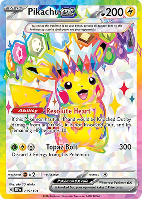 Pikachu ex - 219/191 - NM