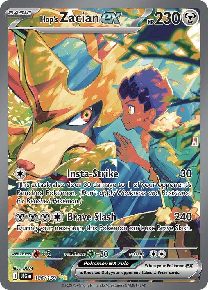 Hop's Zacian ex - 186/159 - NM