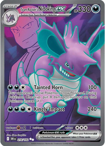 Team Rocket's Nidoking ex - 216/182 - NM