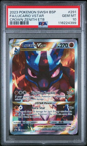 Lucario VSTAR - SWSH 291 Promo - PSA 10
