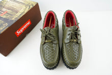 Load image into Gallery viewer, Supreme x Timberland Woven Leather 3-Eye Lug Olive