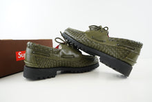 Load image into Gallery viewer, Supreme x Timberland Woven Leather 3-Eye Lug Olive