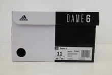 Load image into Gallery viewer, Adidas Dame 6 Black Signal Green Coral