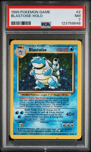 Blastoise Holo - 2/102 - PSA 7