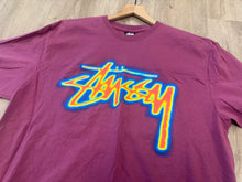 Load image into Gallery viewer, Stussy Thermal Stock T-Shirt (Berry)