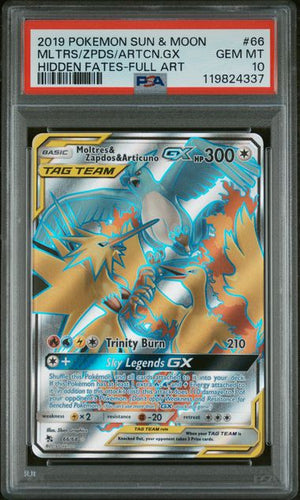 Moltres & Zapdos & Articulo GX - 66/68 - PSA 10