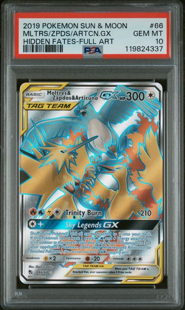Moltres & Zapdos & Articulo GX - 66/68 - PSA 10