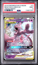 Load image into Gallery viewer, Mewtwo &amp; Mew GX - 71/236 - PSA 9