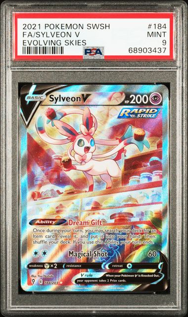 Sylveon V - 184/203 - PSA 9