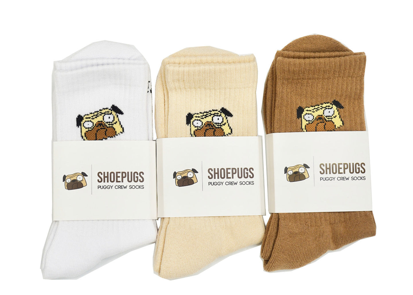 Shoepugs Puggy Crew Socks