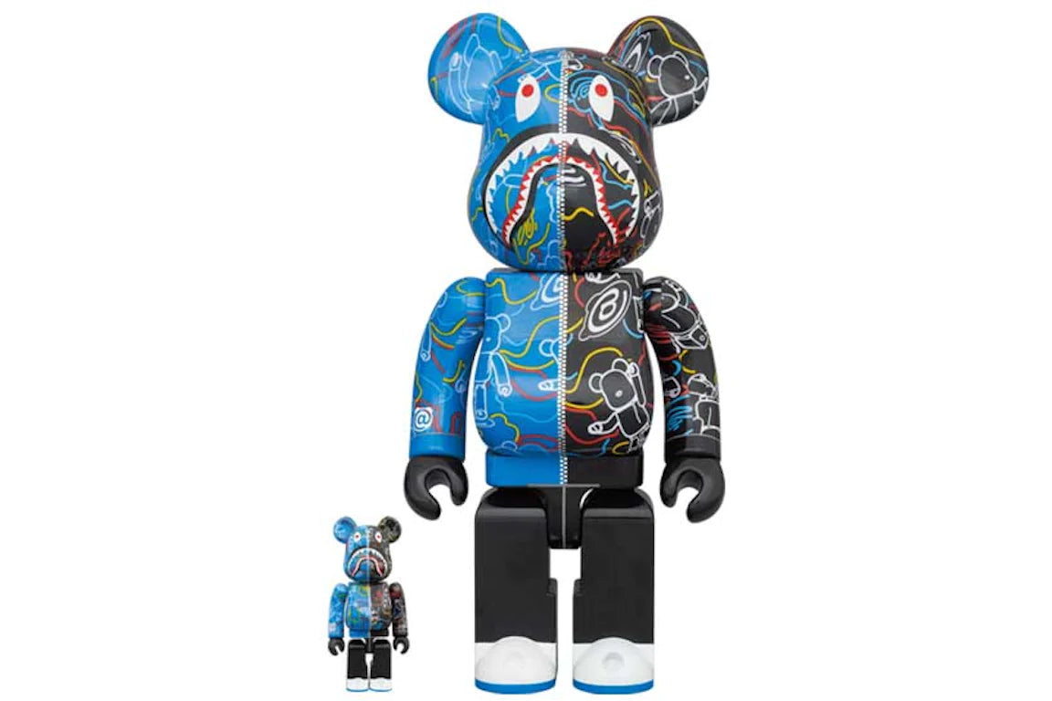 BAPE BE@RBRICK LINE CAMO SHARK  100％400％